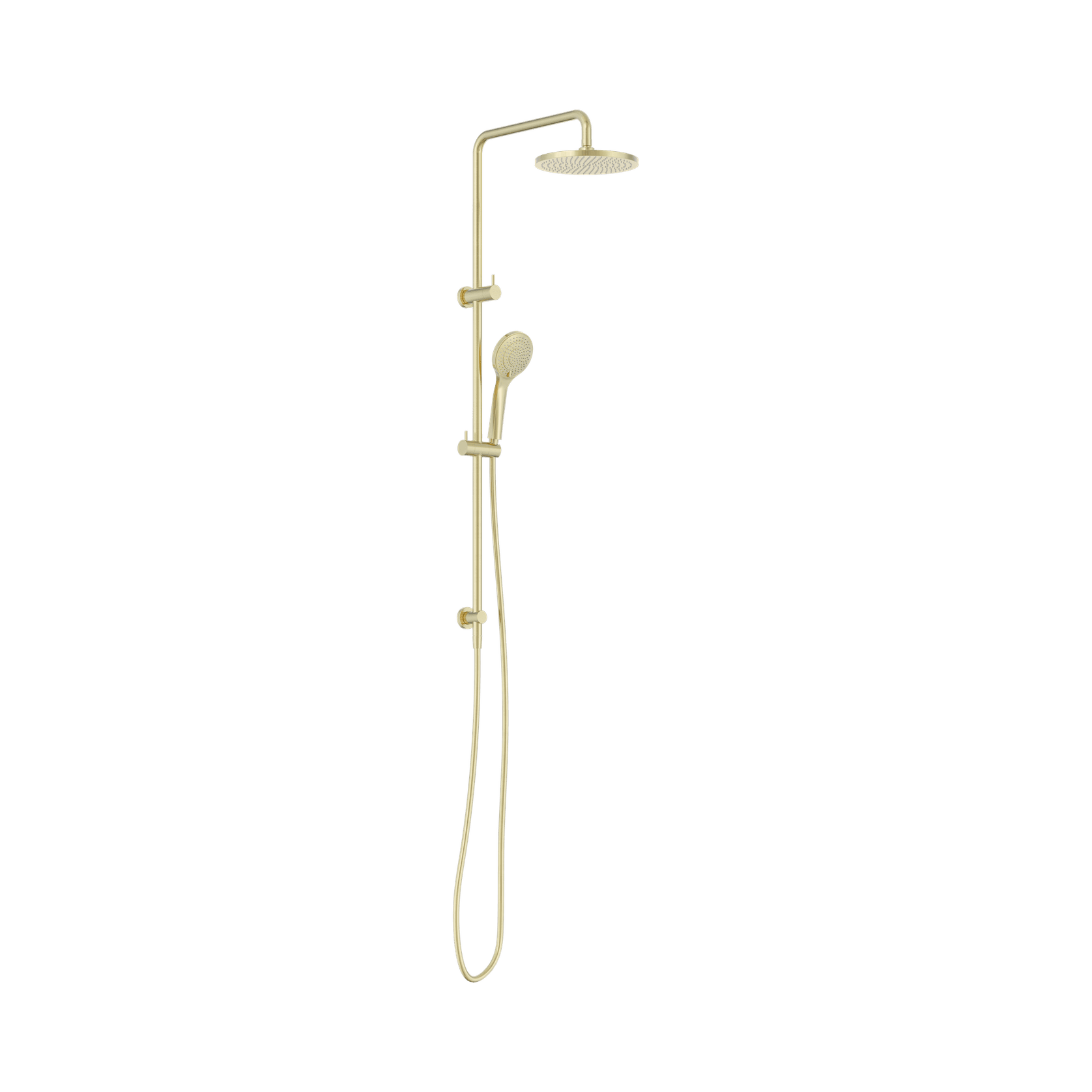 Round Twin Shower With Air Shower I Brushed Gold gallery detail image