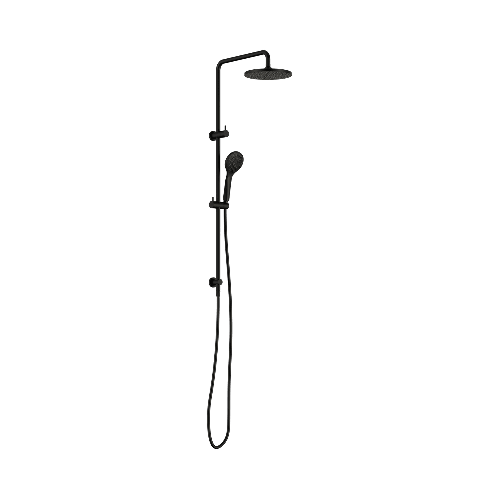 Round Twin Shower With Air Shower I Matte Black gallery detail image