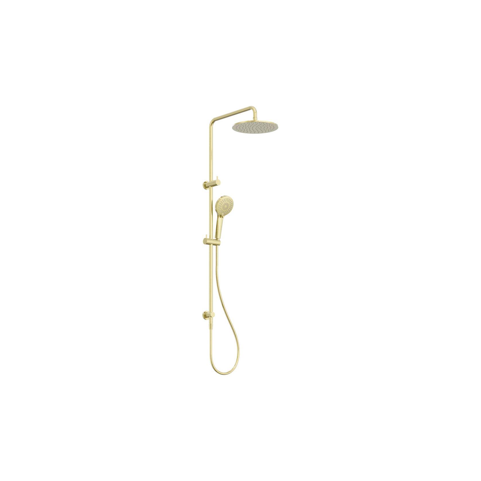 Round Twin Shower Brushed Gold gallery detail image