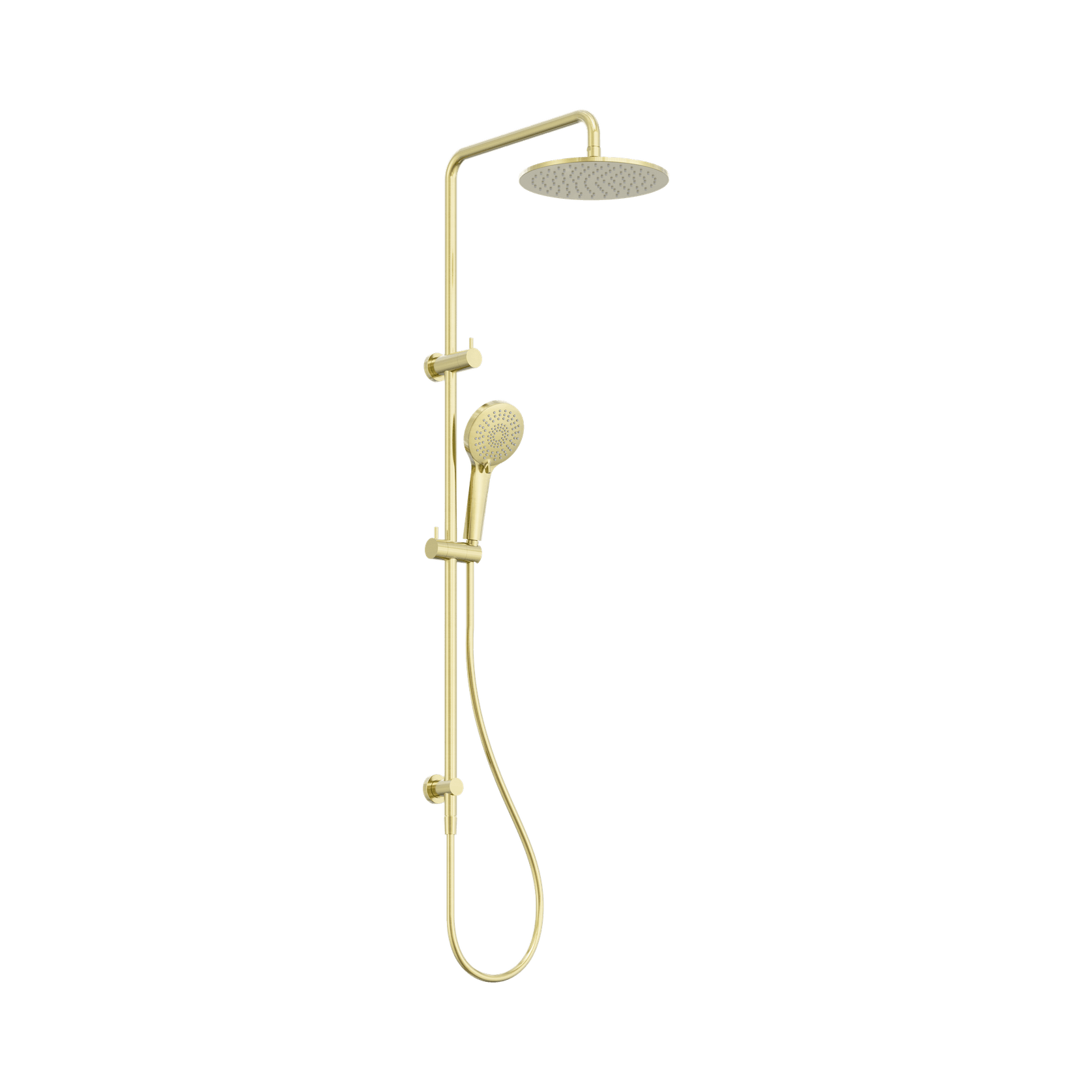 Round Twin Shower Brushed Gold gallery detail image