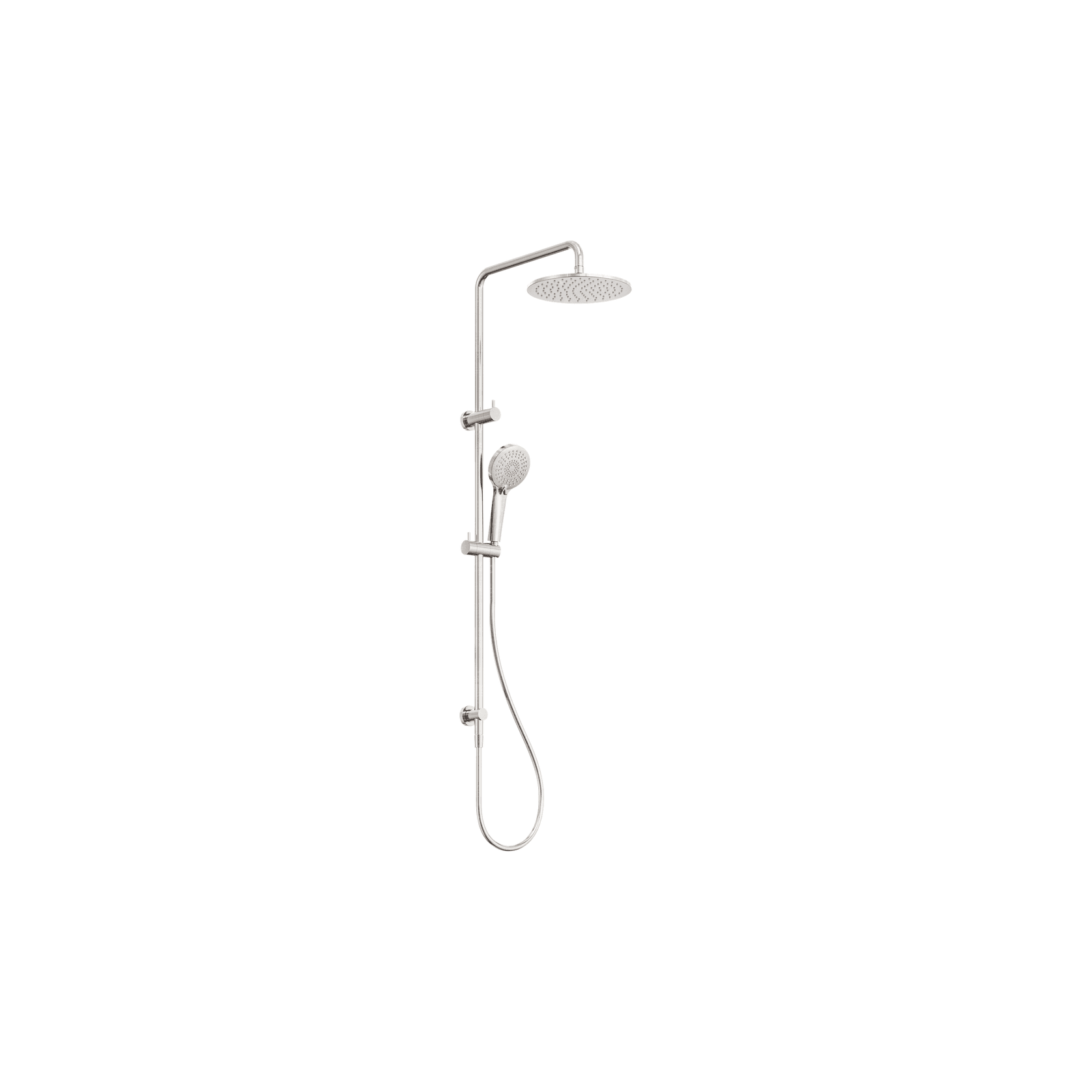 Round Twin Shower Brushed Nickel gallery detail image