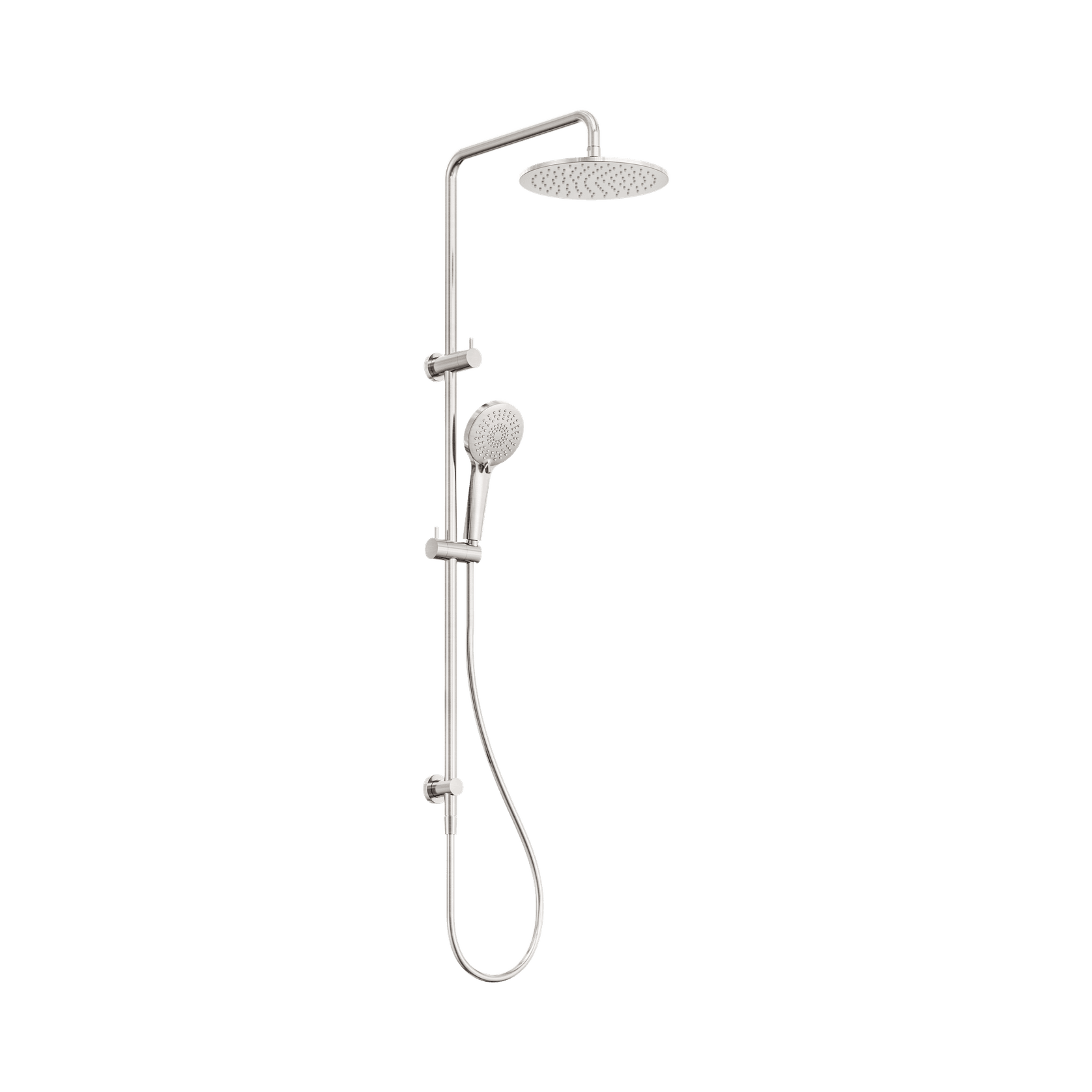 Round Twin Shower Brushed Nickel gallery detail image