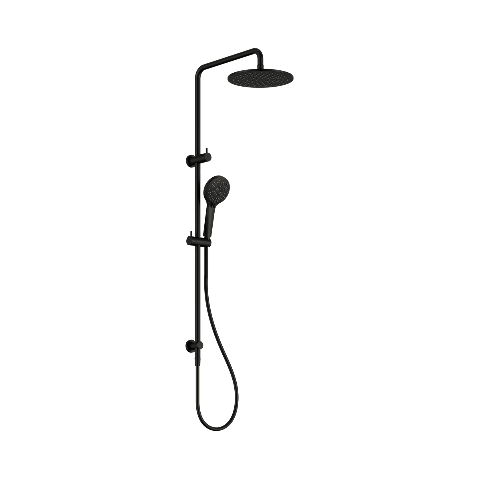 Round Twin Shower Matte Black gallery detail image