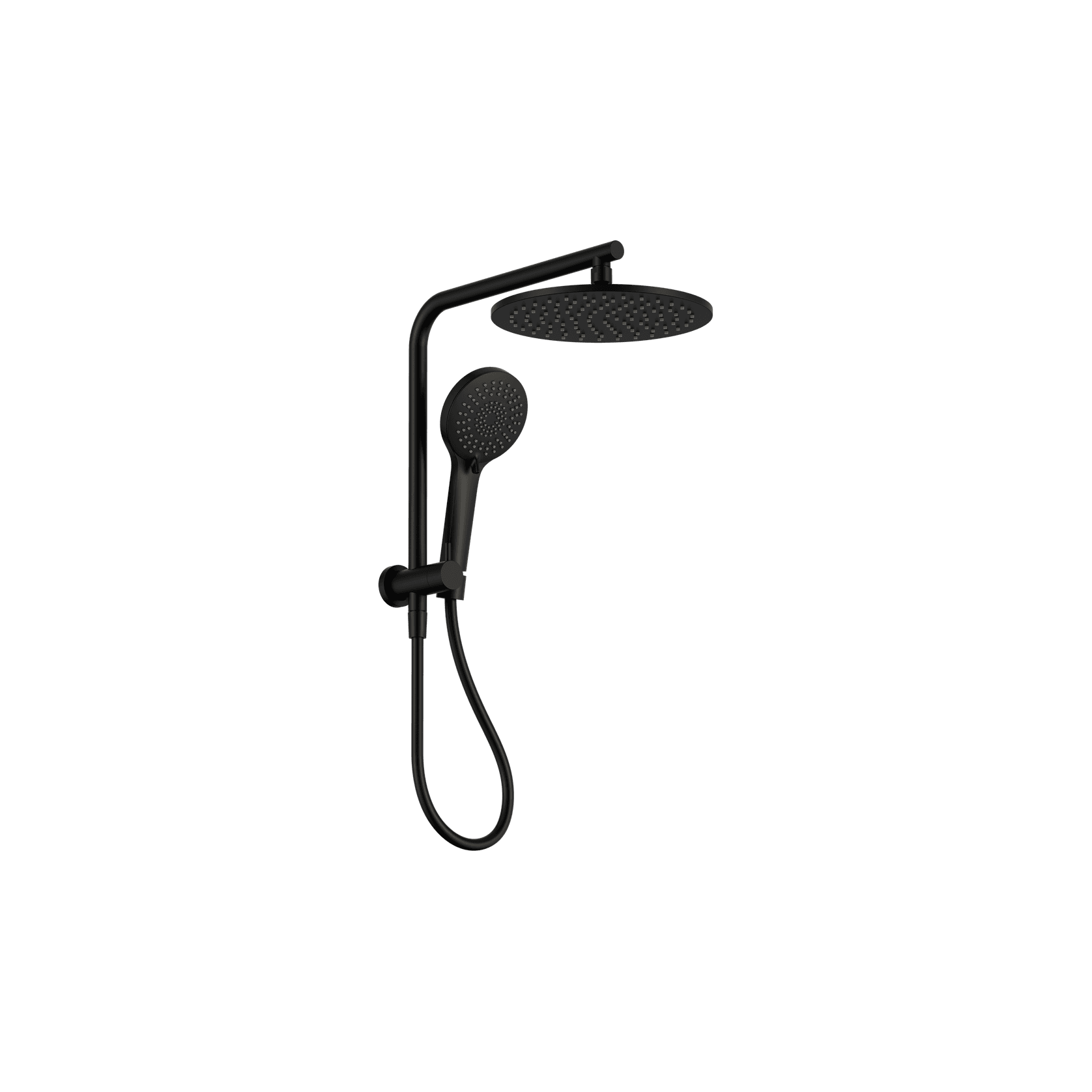 Mecca 2 In 1 Twin Shower Matte Black gallery detail image