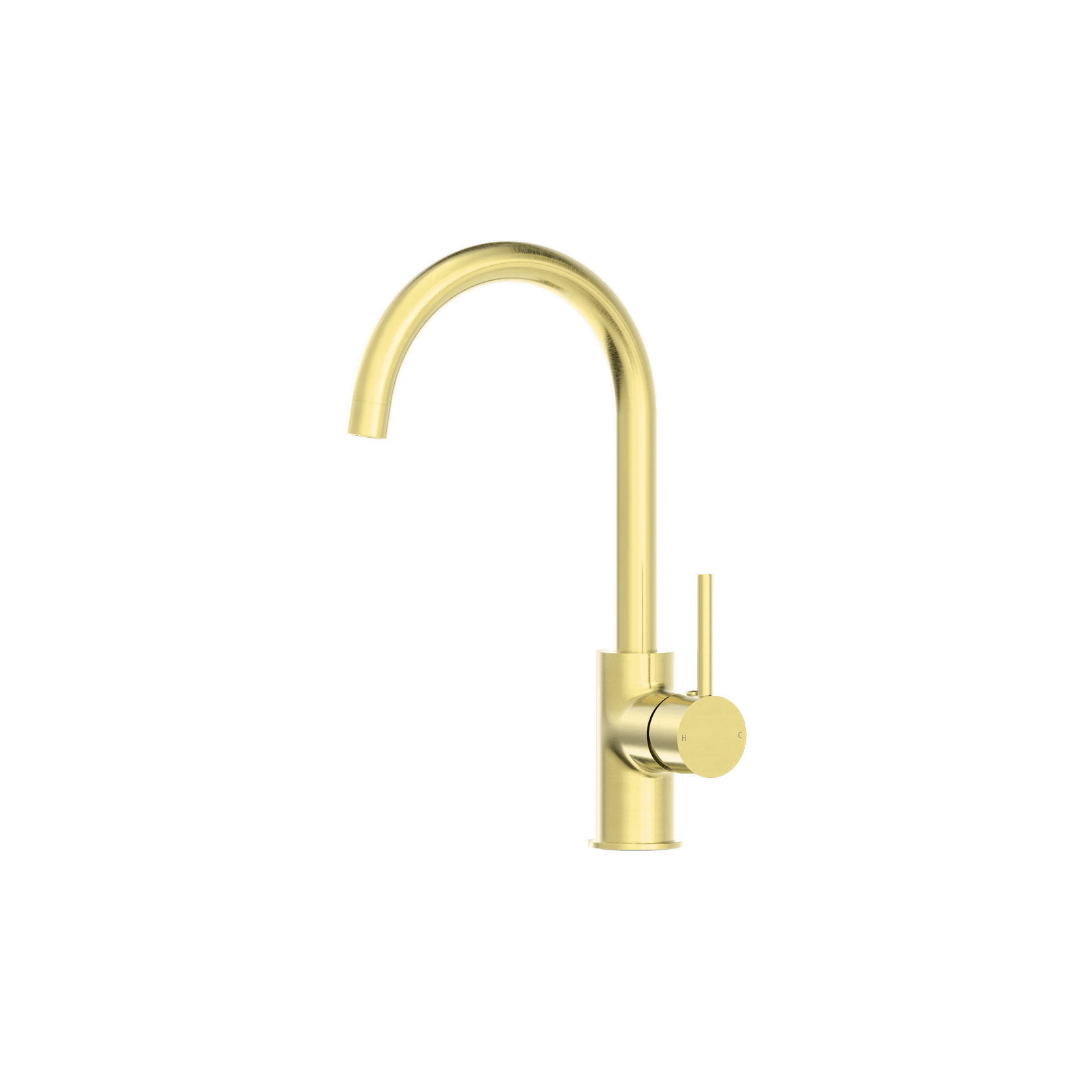 Dolce Kitchen Mixer Gooseneck Brushed Gold gallery detail image