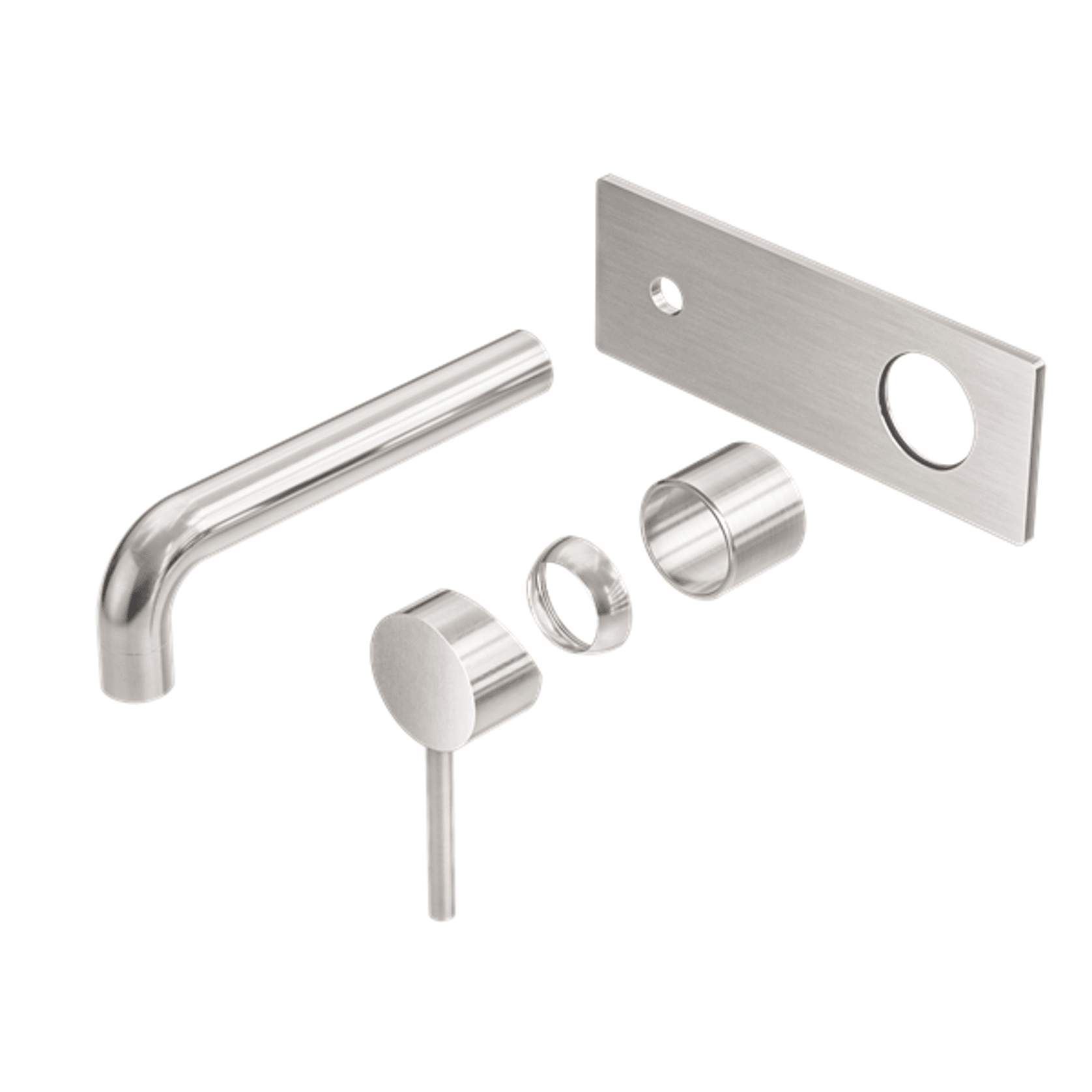 Dolce Wall Basin/Bath Mixer Trim Kits Only Brushed Nickel gallery detail image