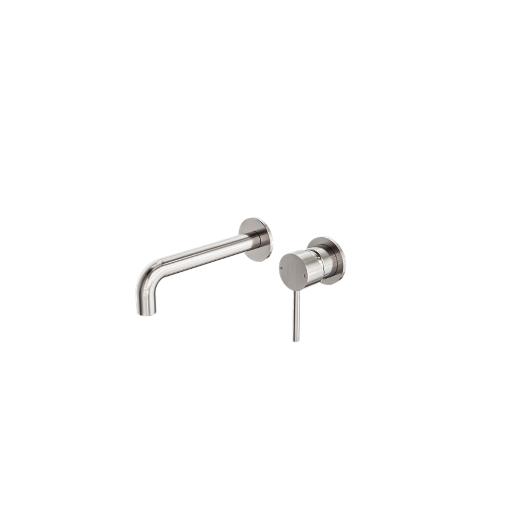 Dolce Wall Basin/Bath Mixer Separate Back Plate Brushed Nickel gallery detail image