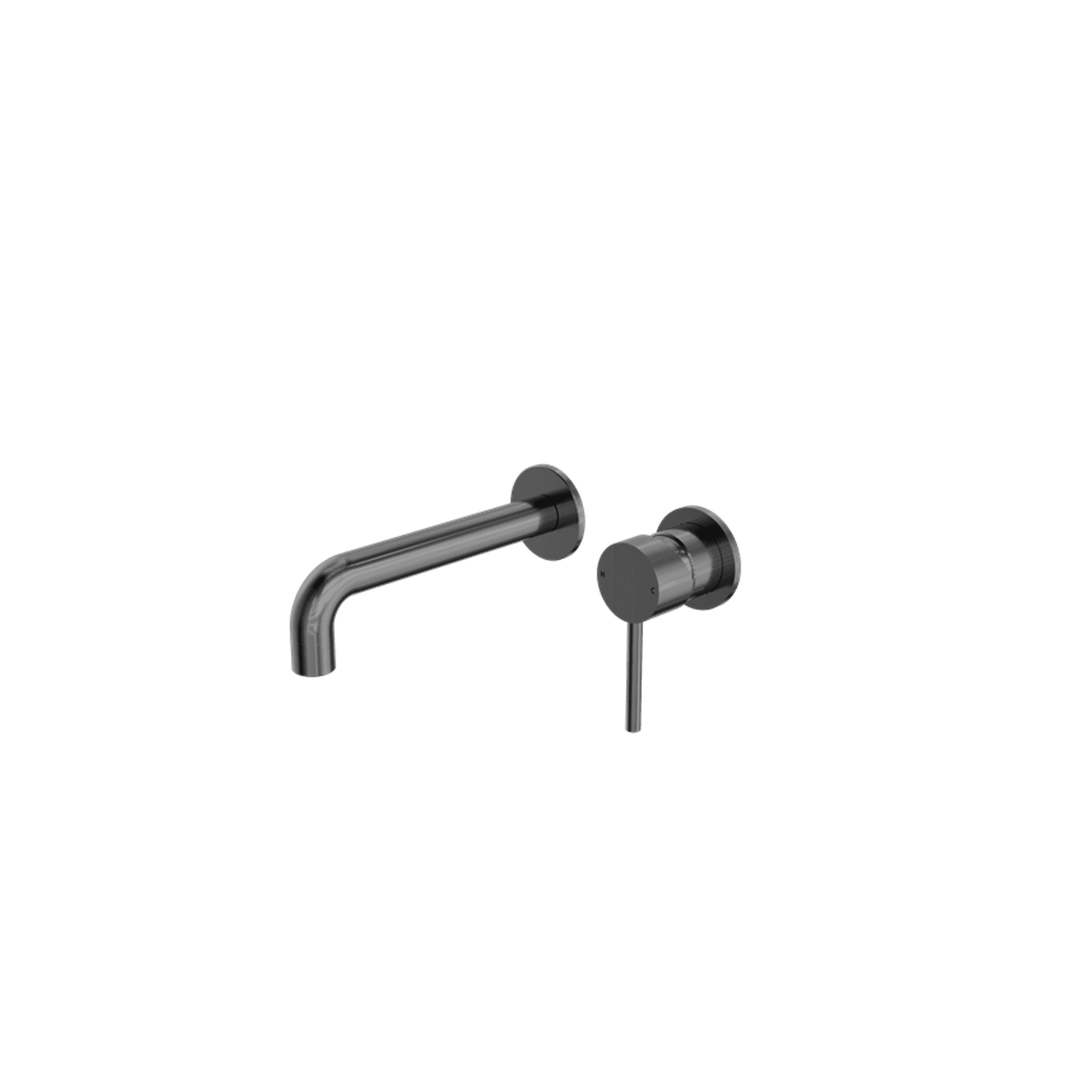 Dolce Wall Basin/Bath Mixer Separate Back Plate Gun Metal gallery detail image