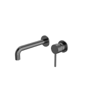 Dolce Wall Basin/Bath Mixer Separate Back Plate Gun Metal gallery detail image