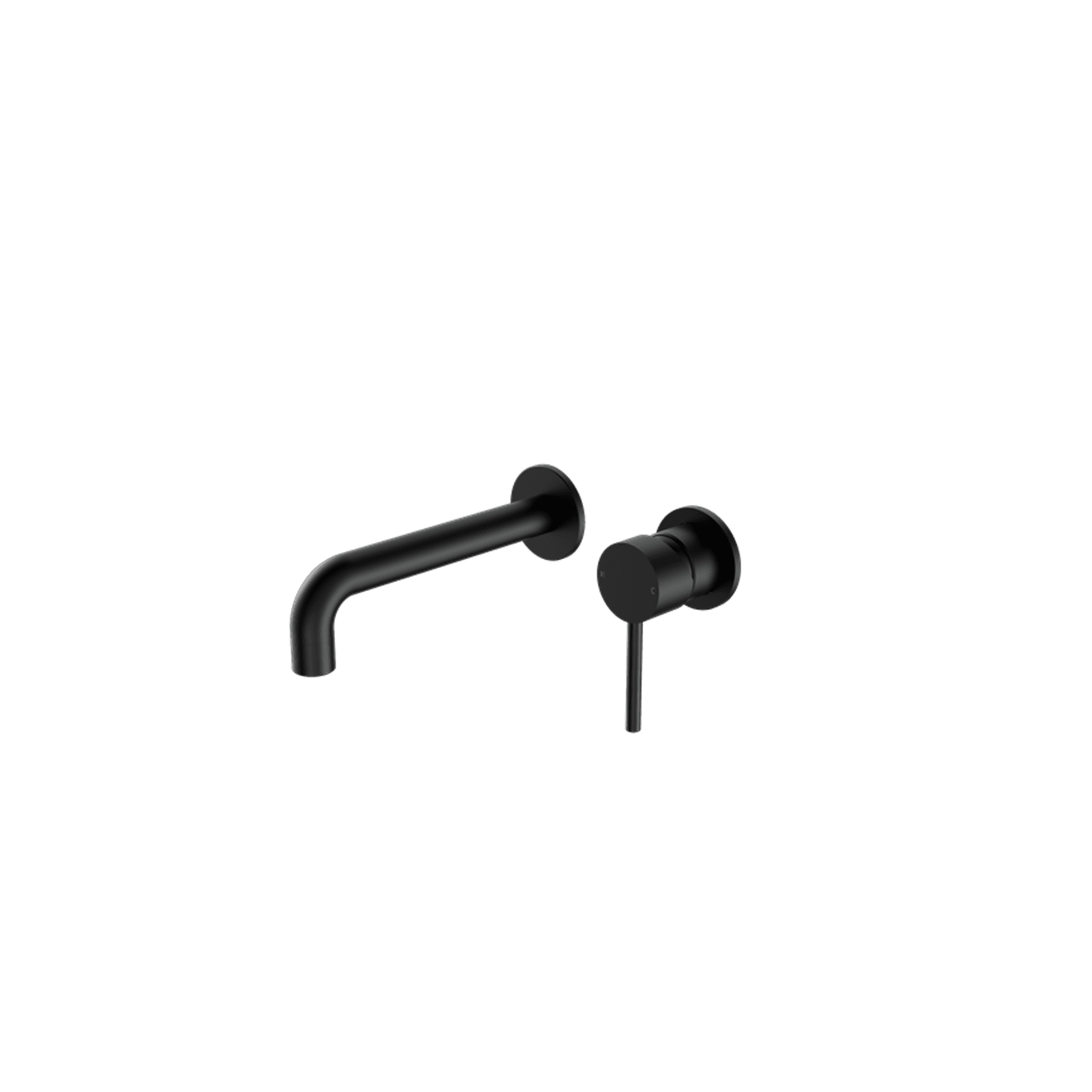Dolce Wall Basin/Bath Mixer Separate Back Plate Matte Black gallery detail image