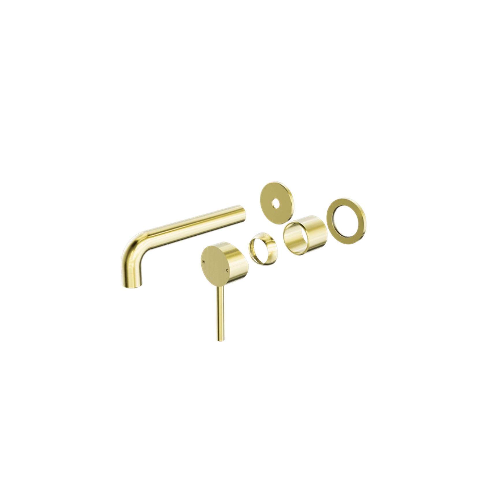 Dolce Wall Basin/Bath Mixer Separate Back Plate Trim Kits Only Brushed Gold gallery detail image