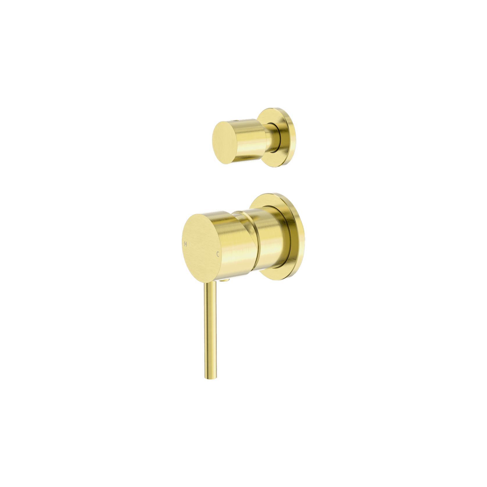 Dolce Shower Mixer With Diverter Separate Back Plate Brushed Gold gallery detail image