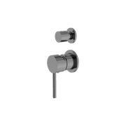 Dolce Shower Mixer With Diverter Separate Back Plate Gun Metal gallery detail image