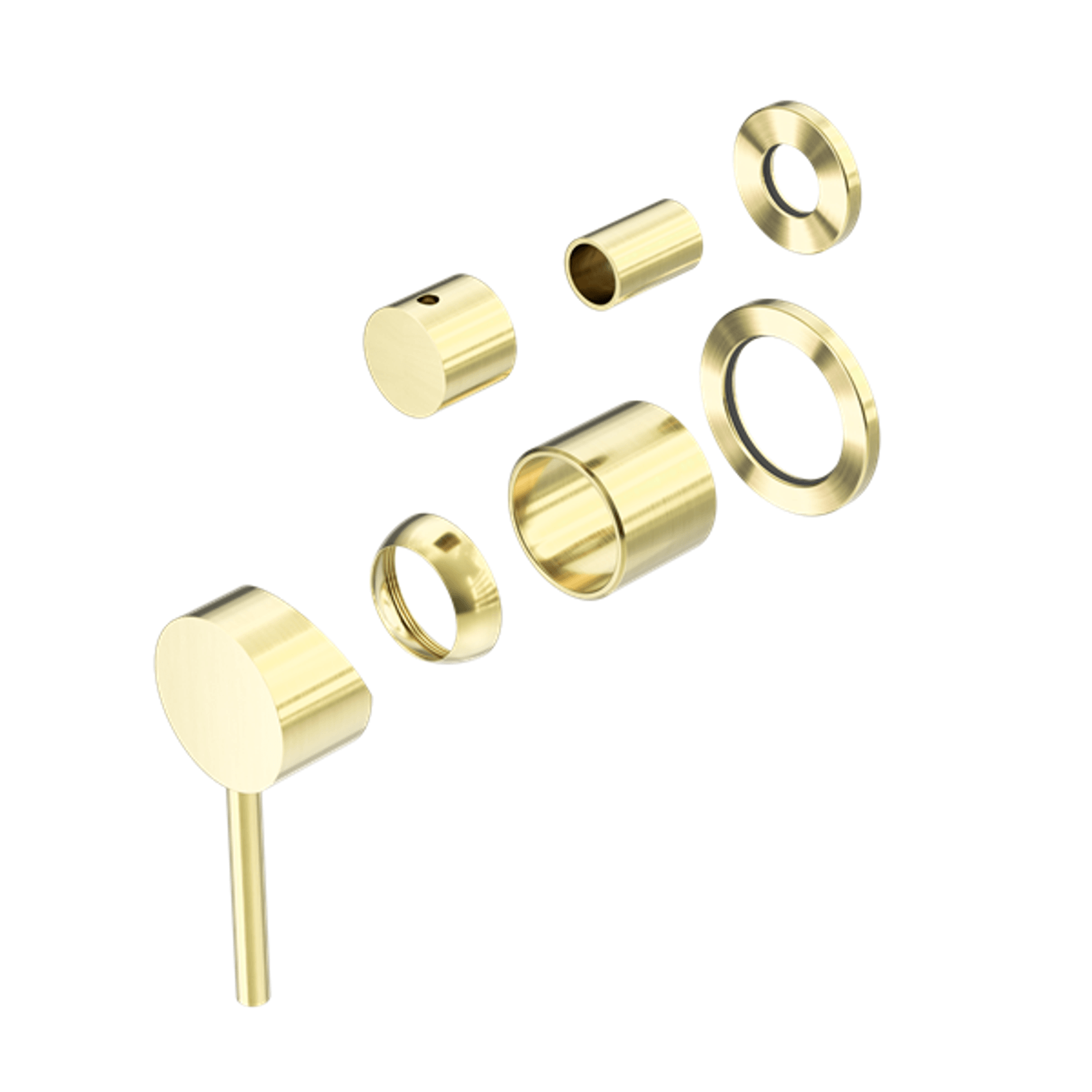 Dolce Shower Mixer With Divertor Separate Back Plate Trim Kits Only Brushed Gold gallery detail image