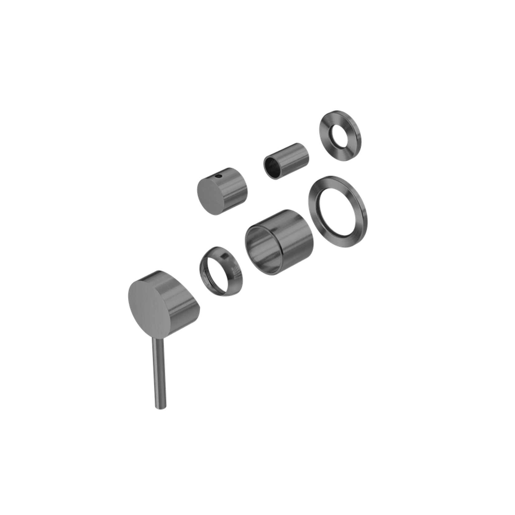 Dolce Shower Mixer With Divertor Separate Back Plate Trim Kits Only Gun Metal gallery detail image