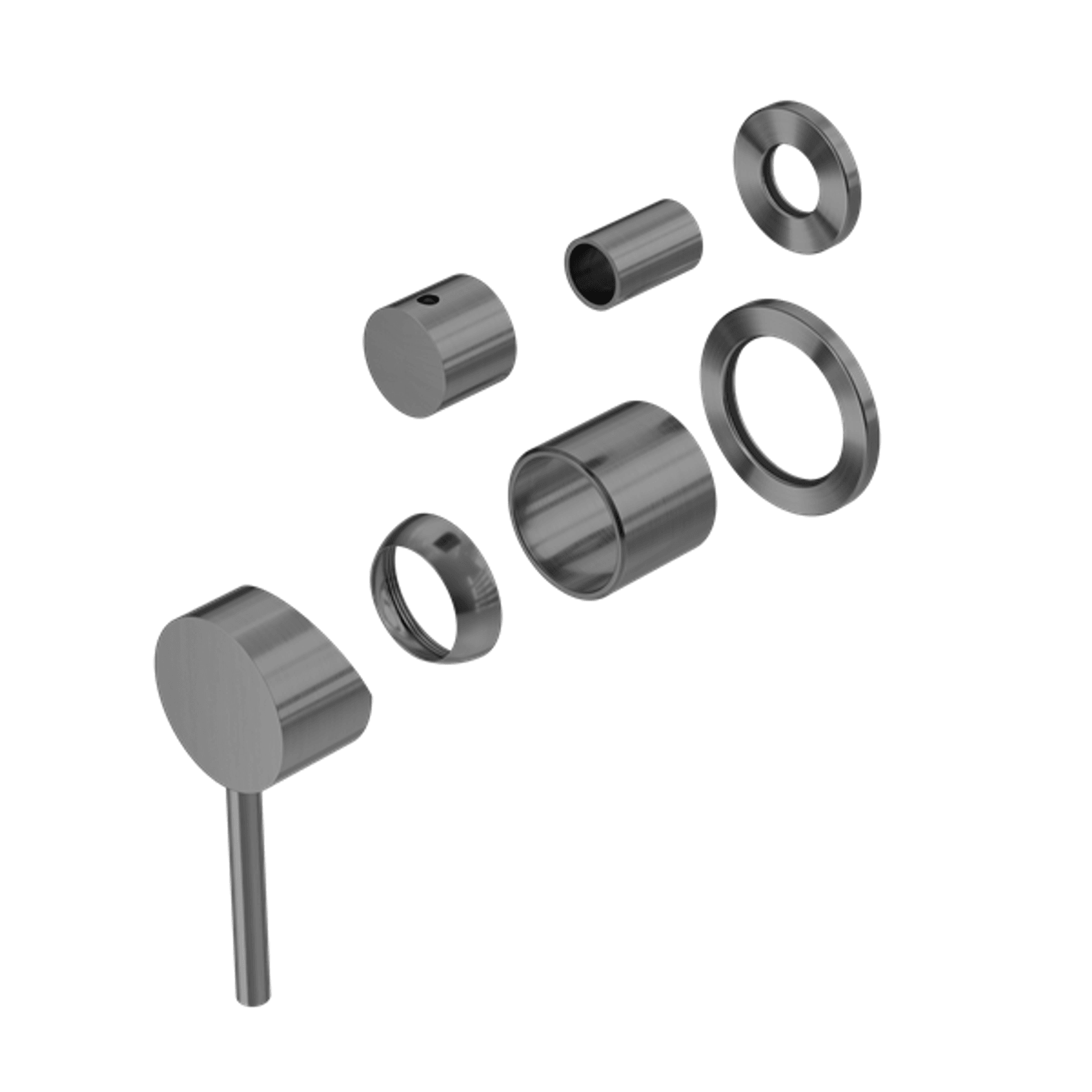 Dolce Shower Mixer With Divertor Separate Back Plate Trim Kits Only Gun Metal gallery detail image