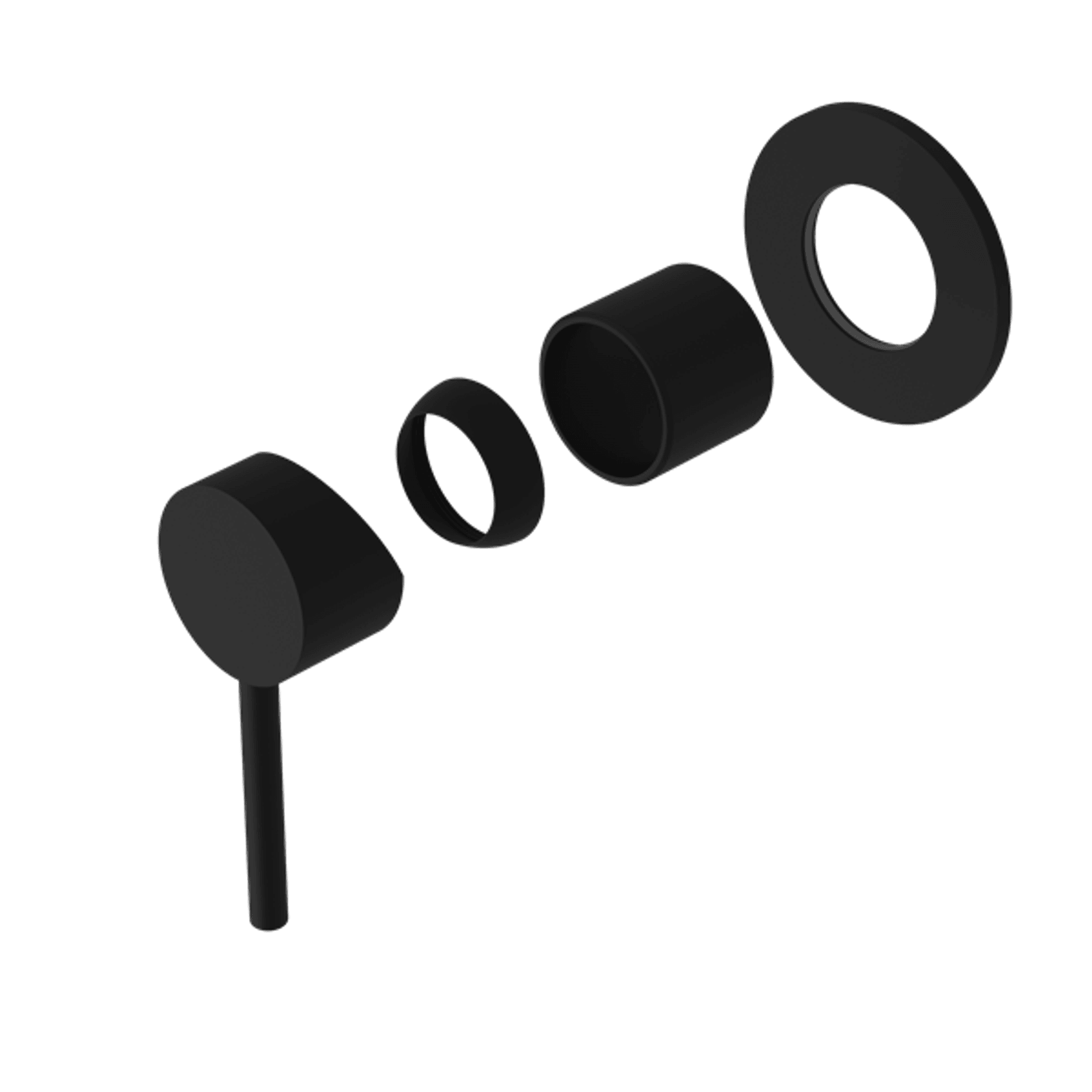 Dolce Shower Mixer Trim Kits Only Matte Black gallery detail image