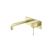 Opal Wall Basin/Bath Mixer 230mm Brushed Gold gallery detail image