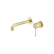 Opal Wall Basin/Bath Mixer Separate Back Plate 260mm Brushed Gold gallery detail image