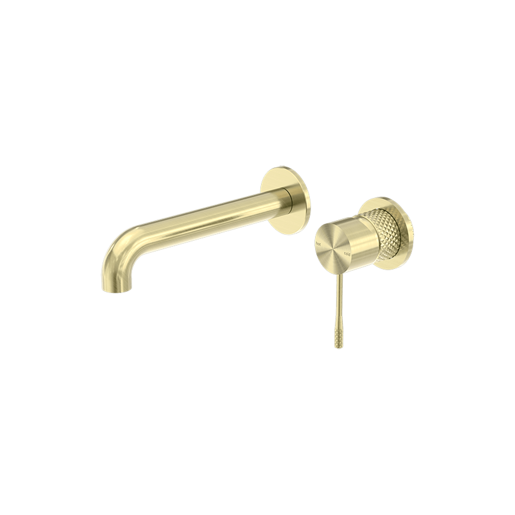 Opal Wall Basin/Bath Mixer Separate Back Plate 230mm Brushed Gold gallery detail image