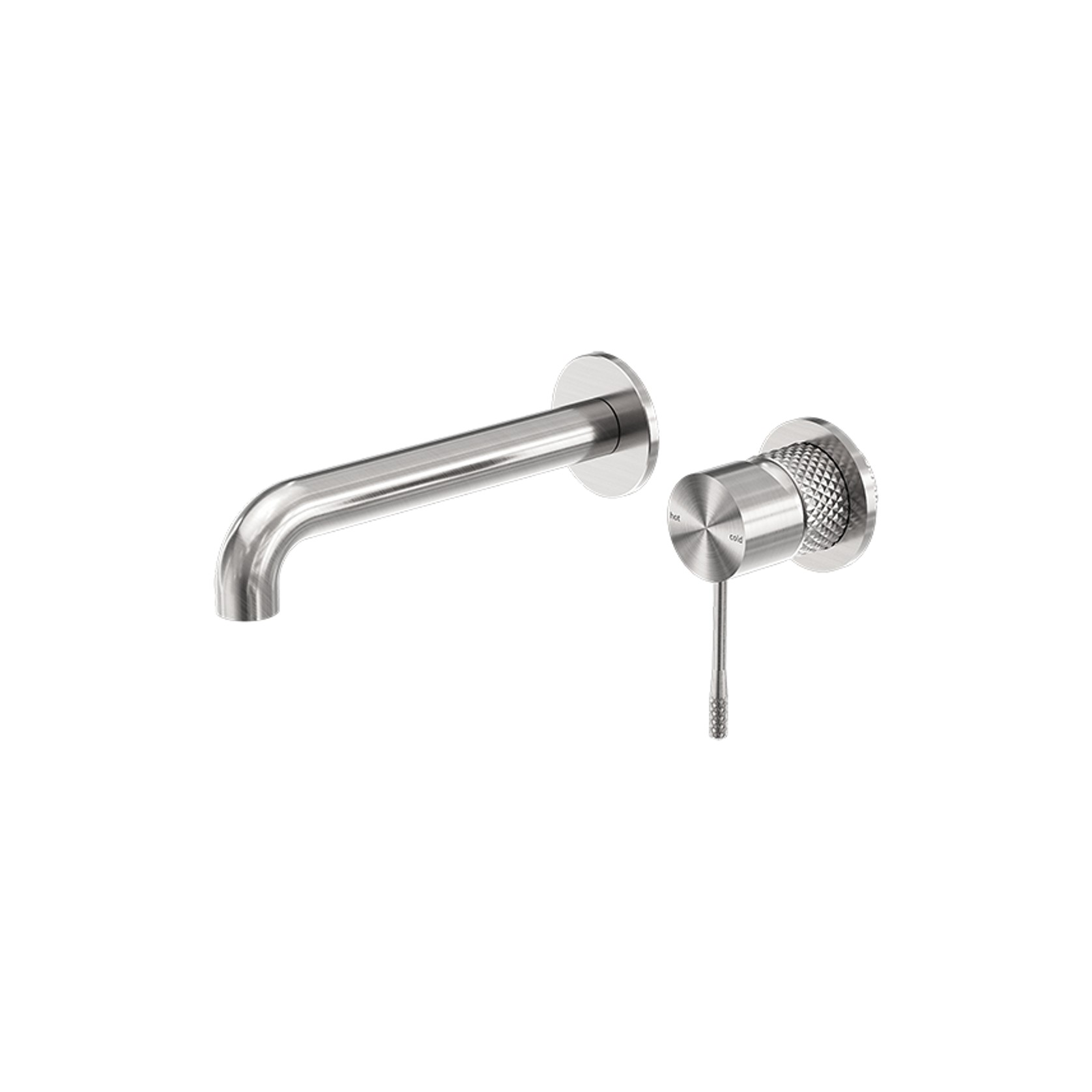 Opal Wall Basin/Bath Mixer Separate Back Plate 185mm Brushed Nickel gallery detail image