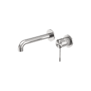 Opal Wall Basin/Bath Mixer Separate Back Plate 185mm Brushed Nickel gallery detail image