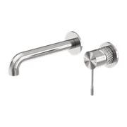Opal Wall Basin/Bath Mixer Separate Back Plate 230mm Brushed Nickel gallery detail image