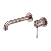 Opal Wall Basin/Bath Mixer Separate Back Plate 120mm Brushed Bronze gallery detail image