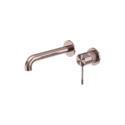 Opal Wall Basin/Bath Mixer Separate Back Plate 160mm Brushed Bronze gallery detail image
