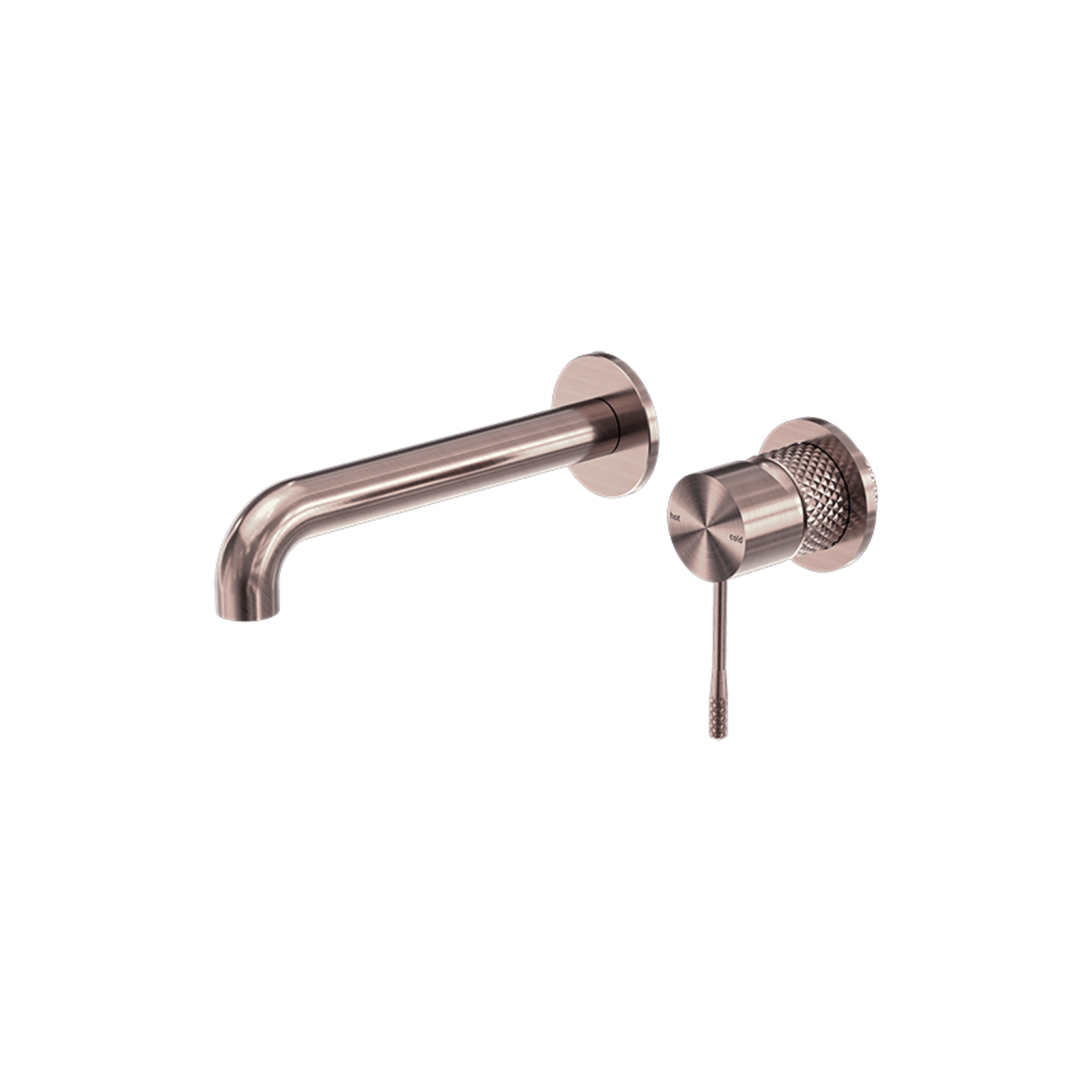 Opal Wall Basin/Bath Mixer Separate Back Plate 185mm Brushed Bronze gallery detail image