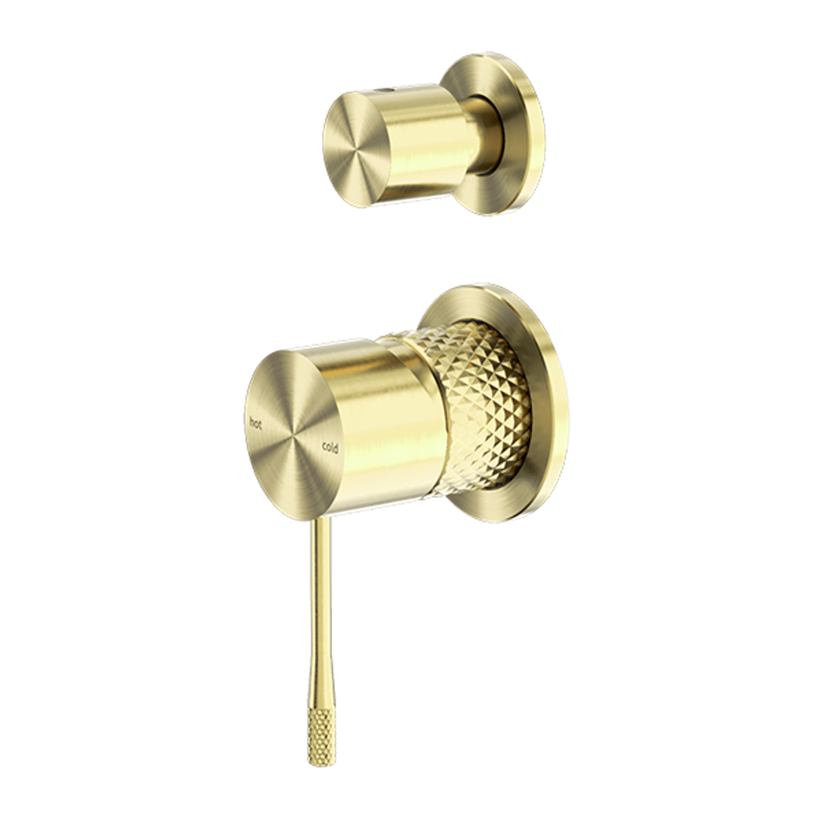 Opal Shower Mixer With Divertor Separate Plate Brushed Gold gallery detail image