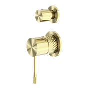 Opal Shower Mixer With Divertor Separate Plate Brushed Gold gallery detail image