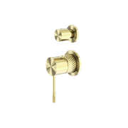 Opal Shower Mixer With Divertor Separate Plate Brushed Gold gallery detail image