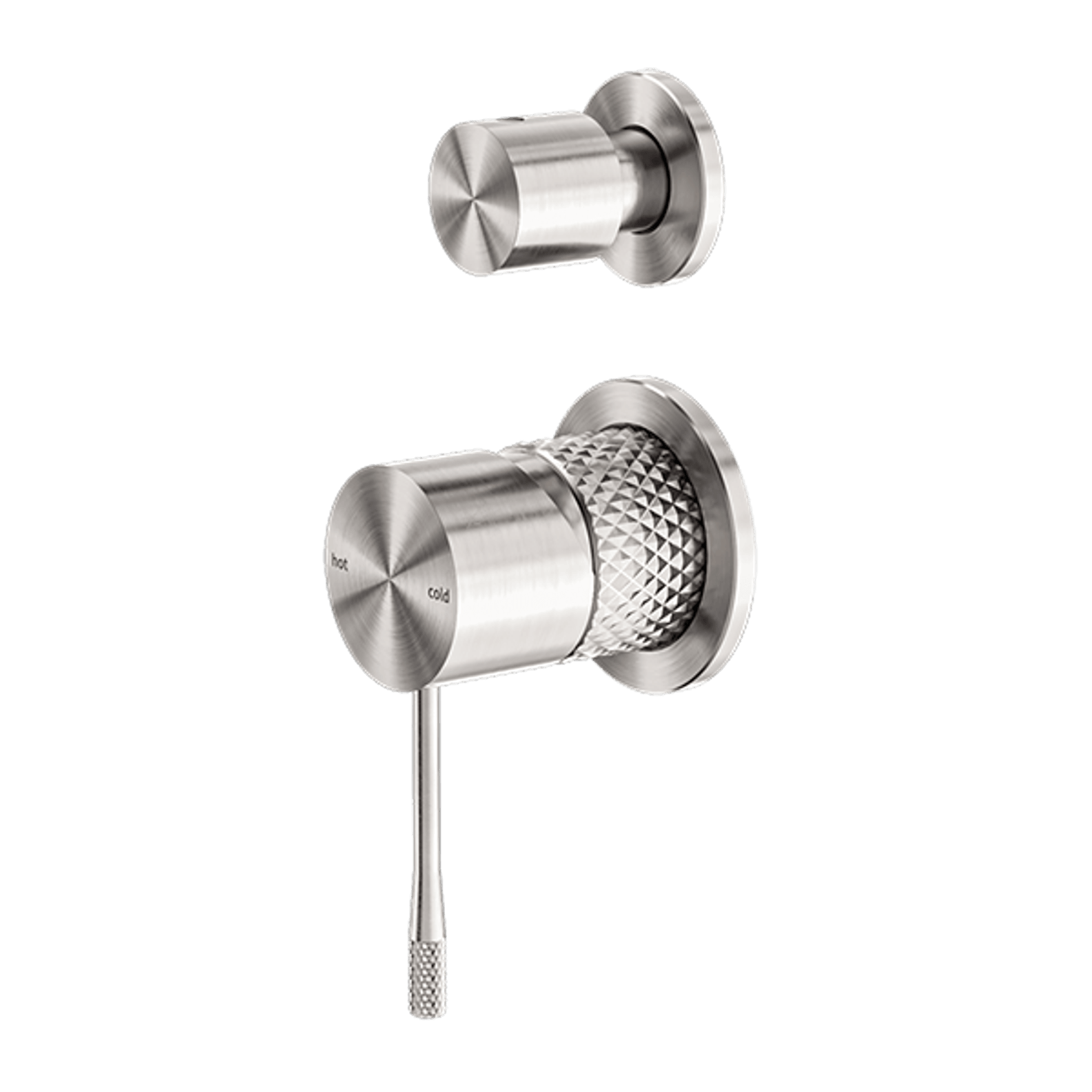 Opal Shower Mixer With Divertor Separate Plate Brushed Nickel gallery detail image