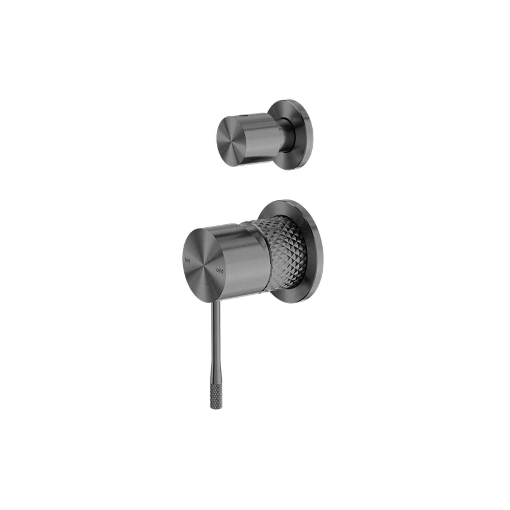 Opal Shower Mixer With Divertor Separate Plate Graphite gallery detail image