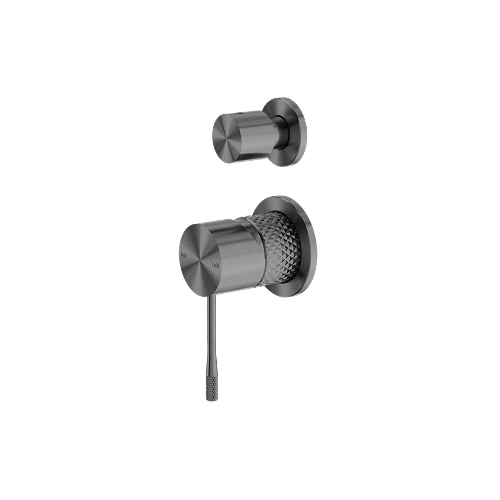 Opal Shower Mixer With Divertor Separate Plate Graphite gallery detail image