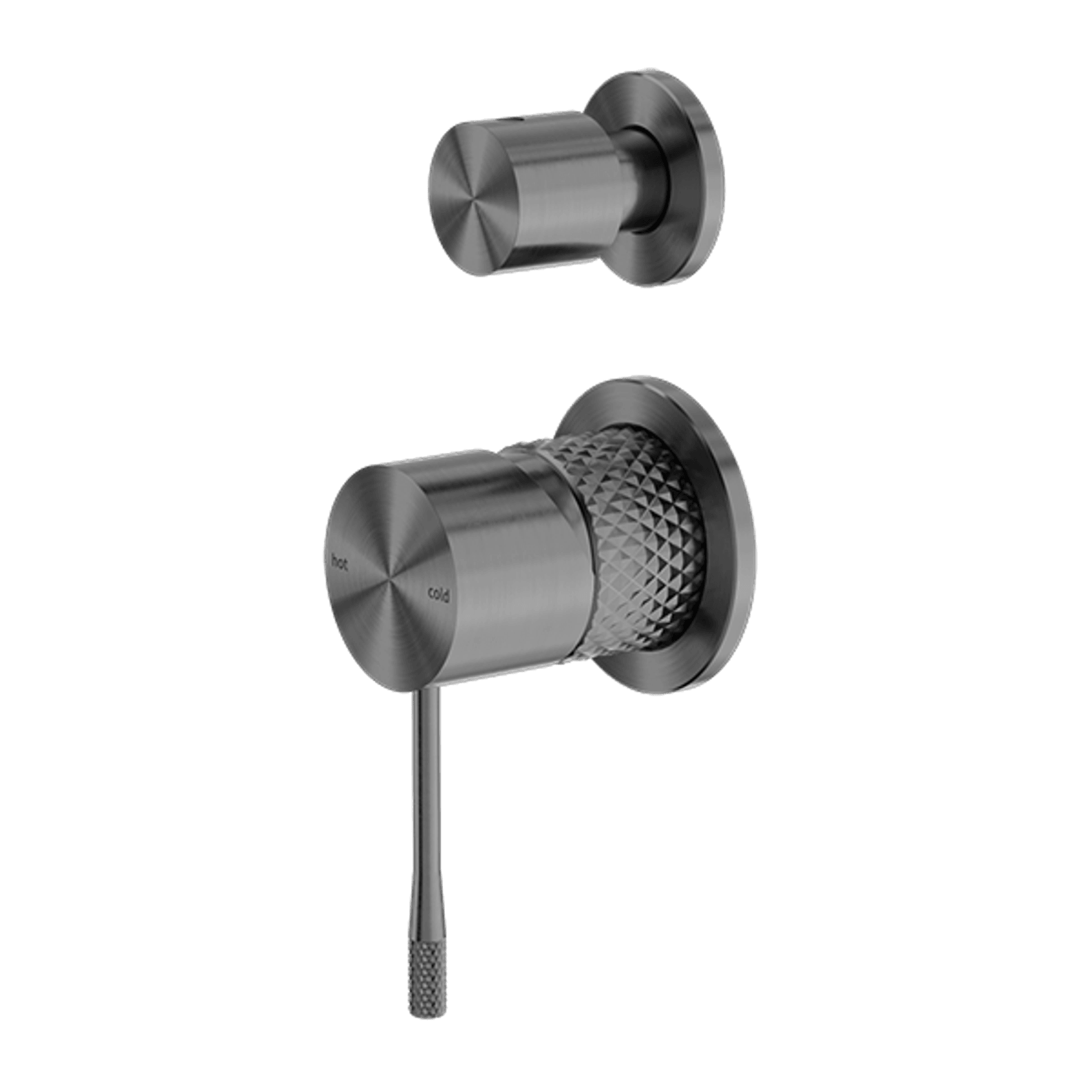 Opal Shower Mixer With Divertor Separate Plate Graphite gallery detail image