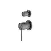 Opal Shower Mixer With Divertor Separate Plate Graphite gallery detail image