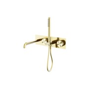 Opal Shower System With Spout 250mm Brushed Gold gallery detail image