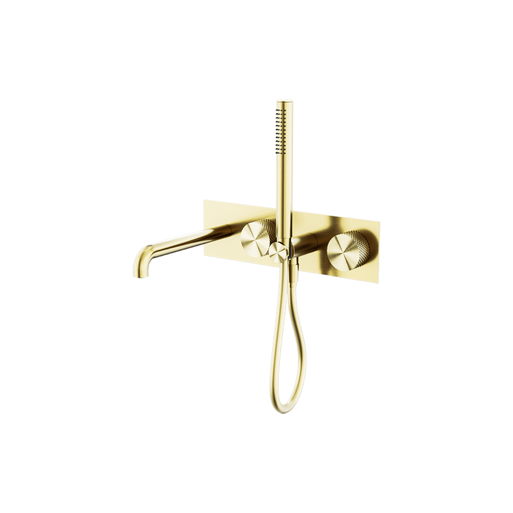 Opal Shower System With Spout 230mm Brushed Gold gallery detail image