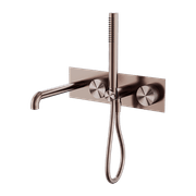 Opal Shower System With Spout 230mm Brushed Bronze gallery detail image