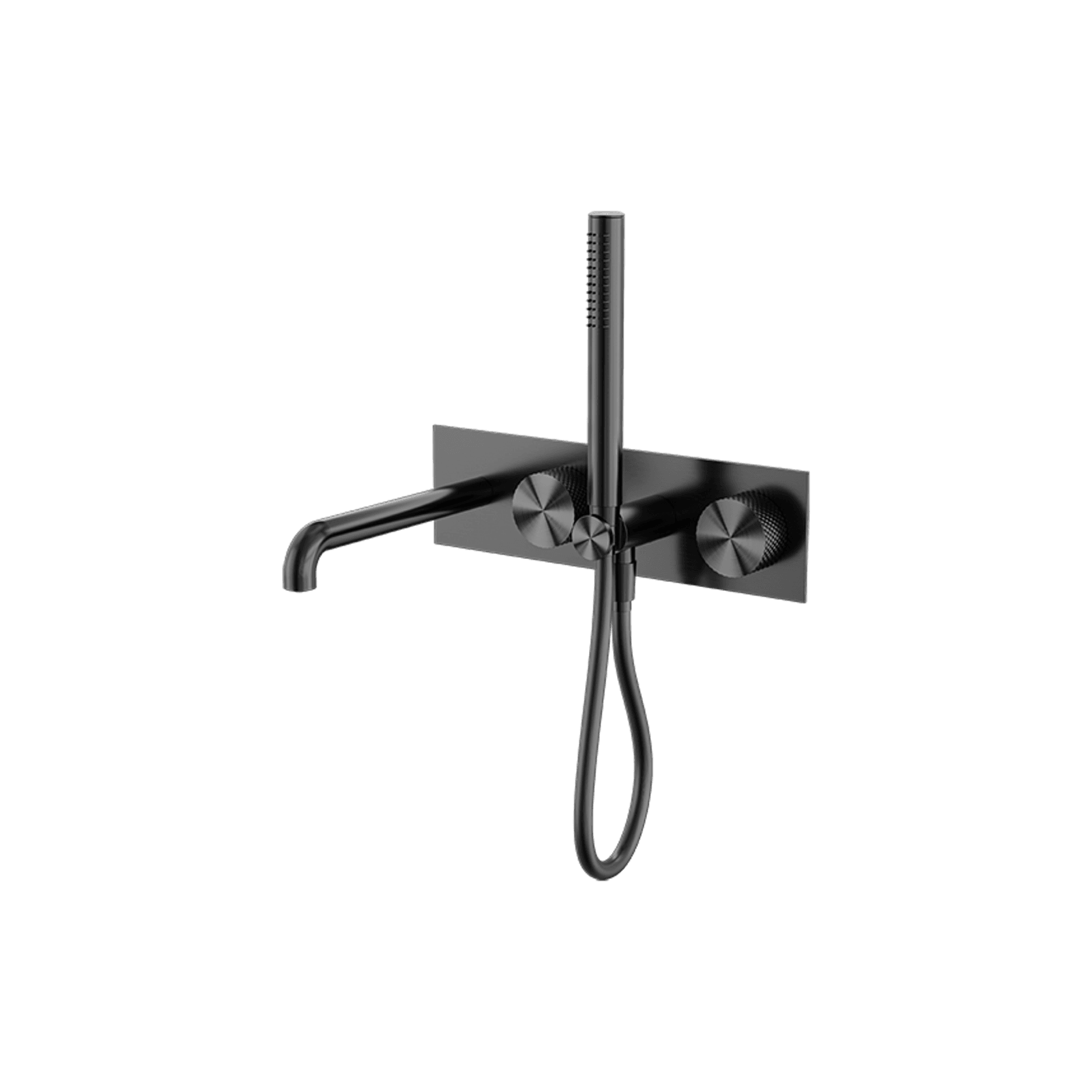 Opal Shower System With Spout 230mm Graphite gallery detail image