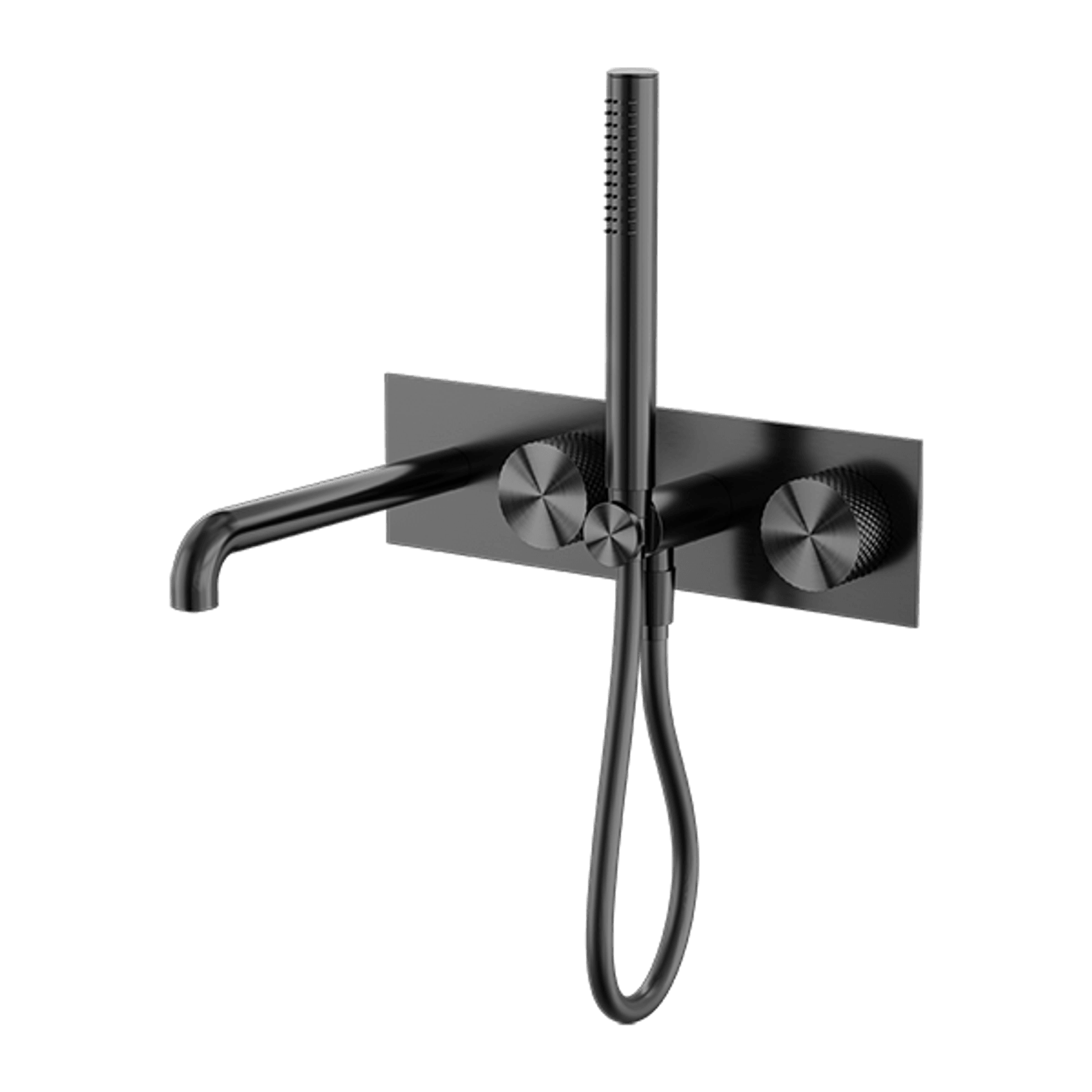 Opal Shower System With Spout 230mm Graphite gallery detail image