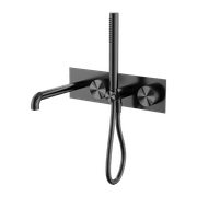 Opal Shower System With Spout 230mm Graphite gallery detail image