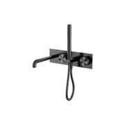 Opal Shower System With Spout 250mm Graphite gallery detail image