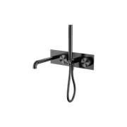 Opal Shower System With Spout 230mm Graphite gallery detail image