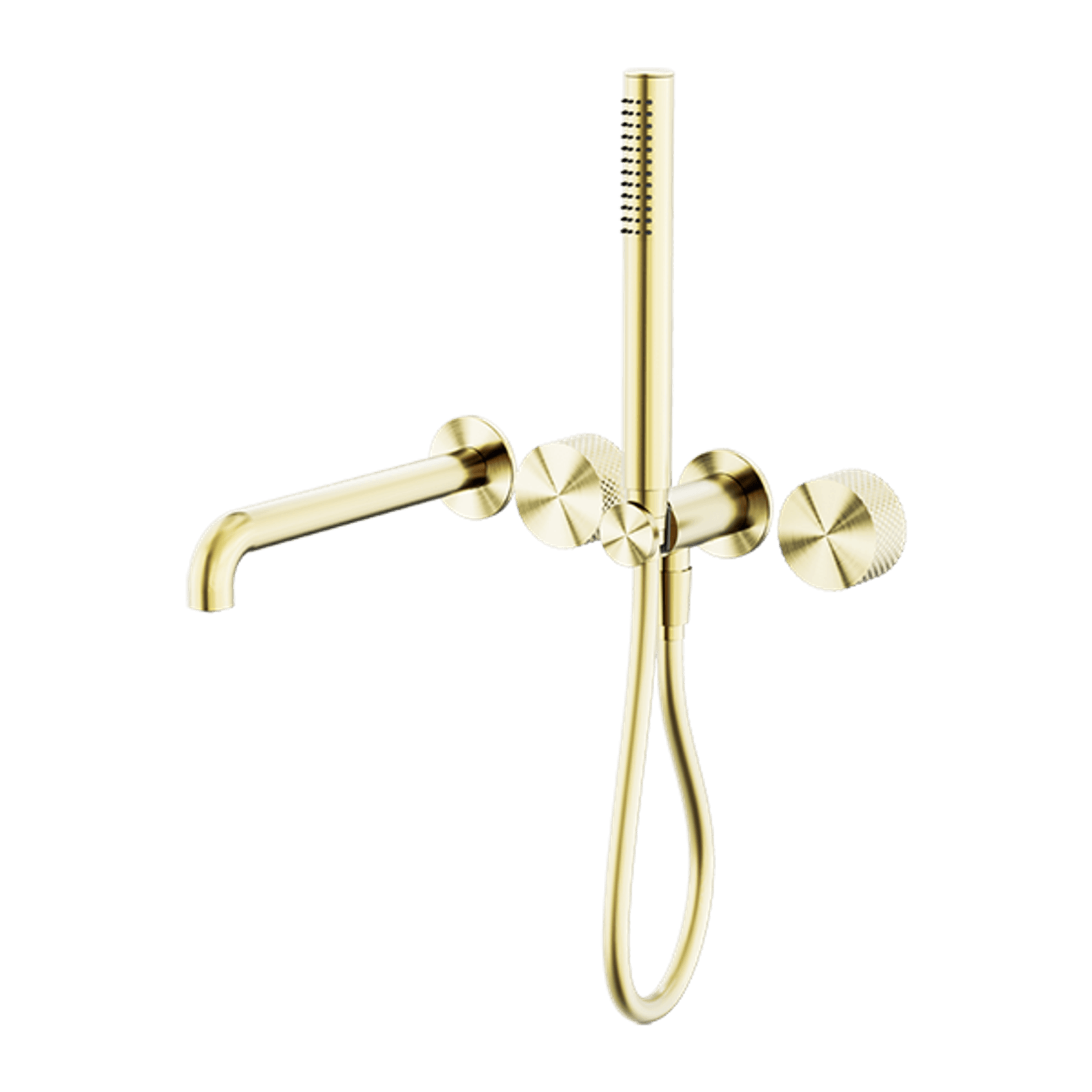 Opal Shower System Separate Plate With Spout 230mm Brushed Gold gallery detail image