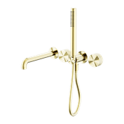 Opal Shower System Separate Plate With Spout 230mm Brushed Gold gallery detail image