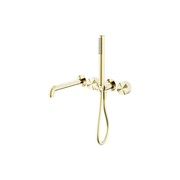 Opal Shower System Separate Plate With Spout 230mm Brushed Gold gallery detail image
