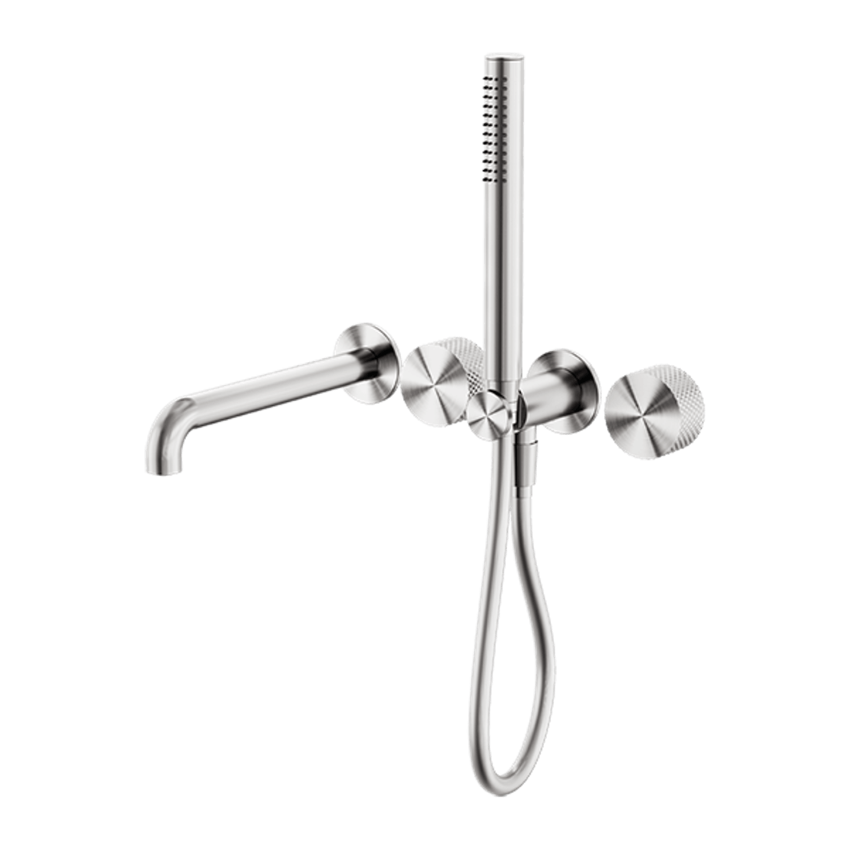 Opal Shower System Separate Plate With Spout 250mm Brushed Nickel gallery detail image